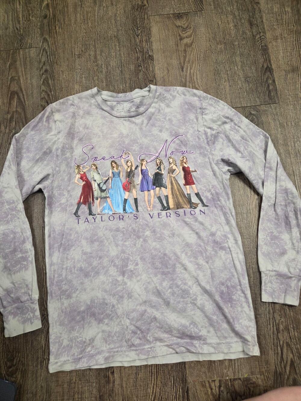 TAYLOR SWIFT Speak Now Taylor's Version purple Genuine Merch Lot Sleeve Shirt S